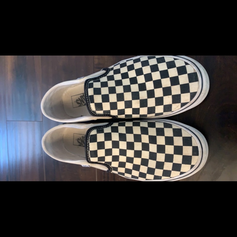 Slip on checkered vans
